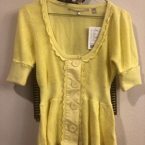 Yellow Anthropologie Sweater